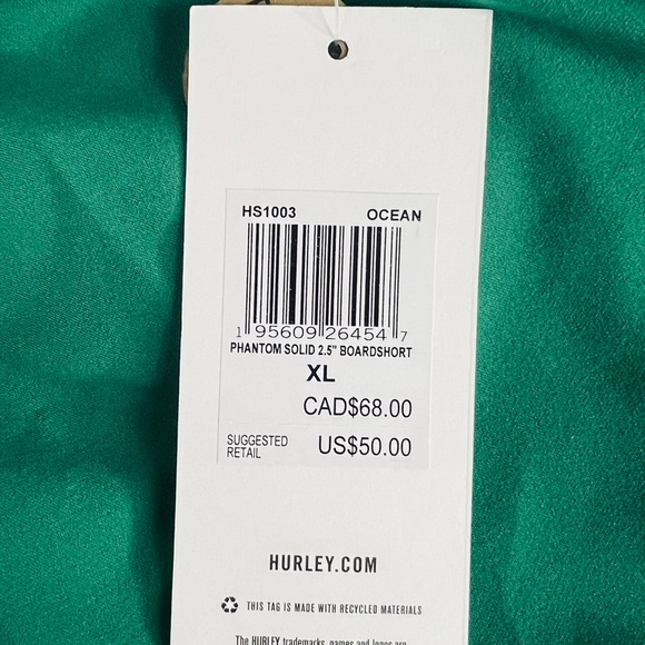 Hurley Women's Standard Stretch 2.5” BoardShorts Green Size XL - Picture 8 of 8